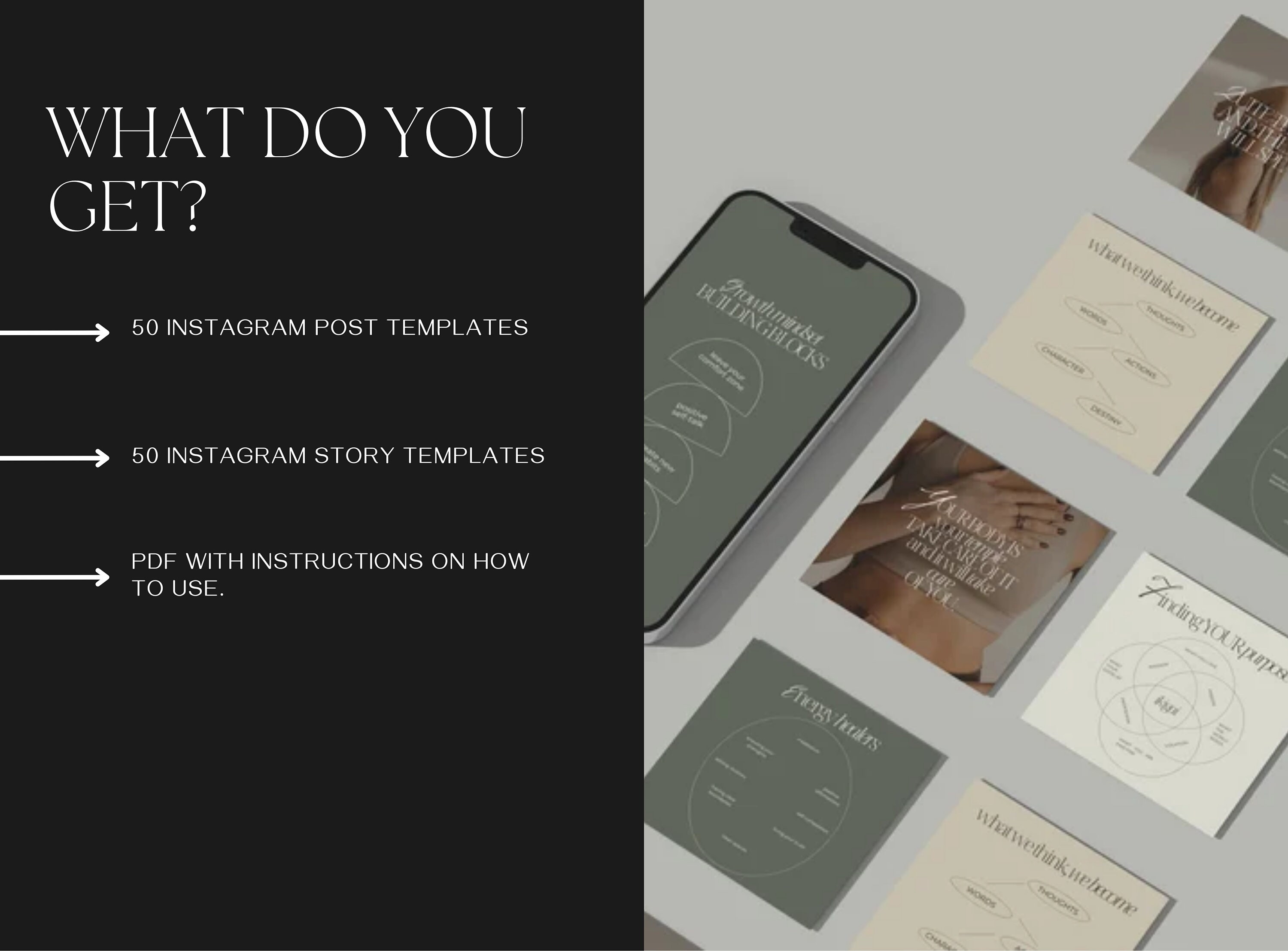 Wellness Coach Instagram Templates: Canva Social Media Posts (digital ...