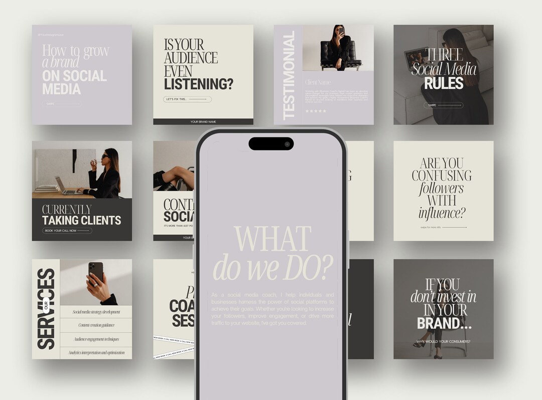 Instagram Coach Instagram Templates for Coaches Social Media Coach ...