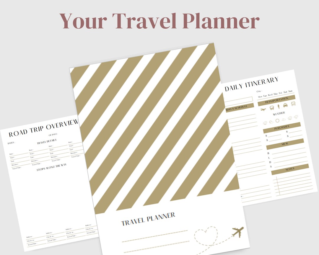 Handcrafted Printable Travel Planner for Organized Adventures - Etsy