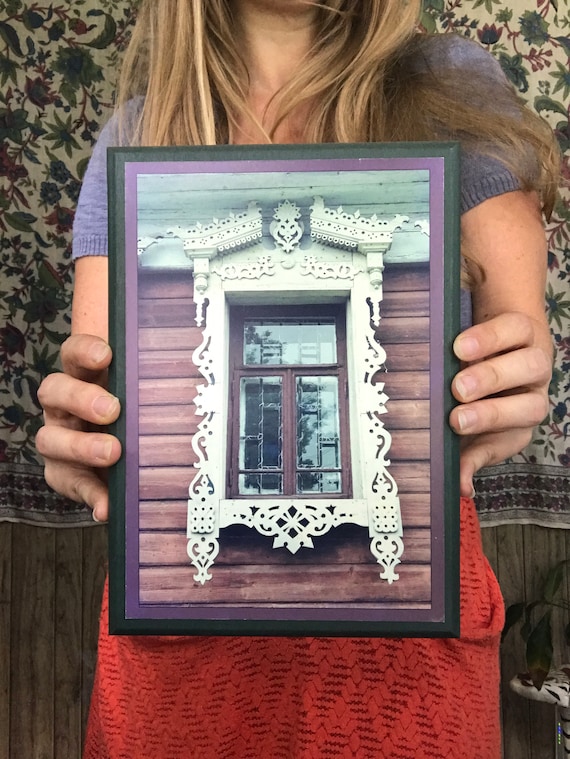 Decorative Russian Window. Woodwork. Dacha, Cabin. Ancient