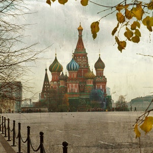 Saint Basil&#39;s Cathedral. Russian Architecture photography. Moscow, Russia. Archival Print