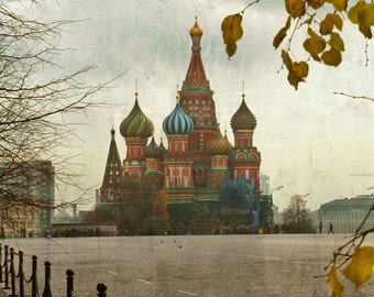 Saint Basil's Cathedral. Russian Architecture photography. Moscow, Russia. Archival Print