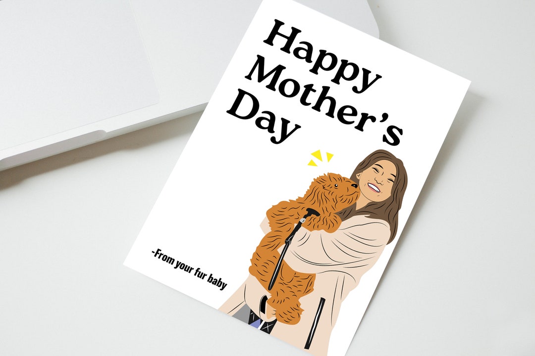 Printable Mother's Day Card - Dog Mom - Instant PDF Download - 5x7 ...