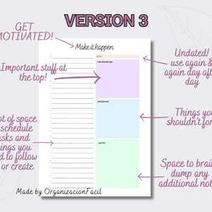 Minimal Daily Planner & to Do List. Productivity Planner. Daily Task ...