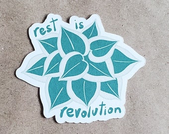 rest is revolution hosta sticker