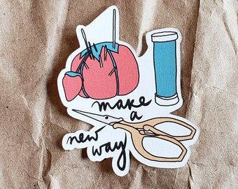 make a new way sewing notions sticker
