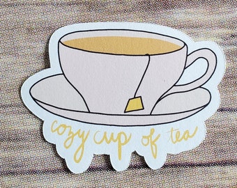 cozy cup of tea sticker