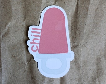 chill tupperware freezer red popsicle sticker