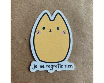 je ne regrette rien cat sticker