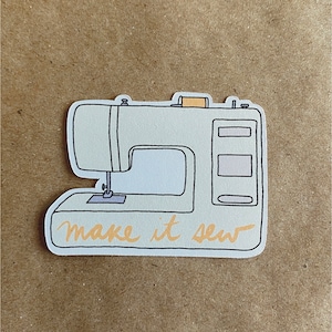 make it sew sewing machine sticker