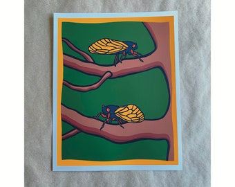 Two Cicadas art print