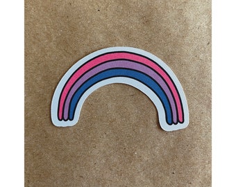 bisexual bi pride flag rainbow sticker