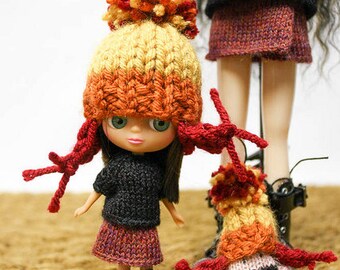 Petite Blythe doll Cunning Jayne Cobb Hat knitting PATTERN - instant download - permission to sell finished items