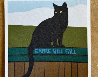 Empire Will Fall Black Cat sticker