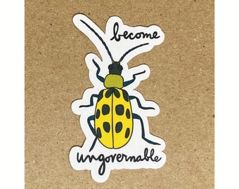 become ungovernable beetle sticker