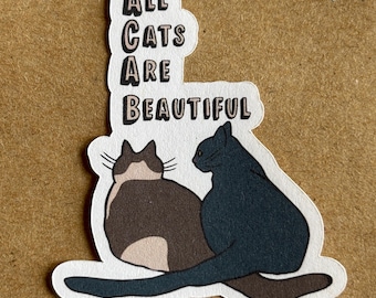 All Cats Are Beautiful ACAB cat bros sticker