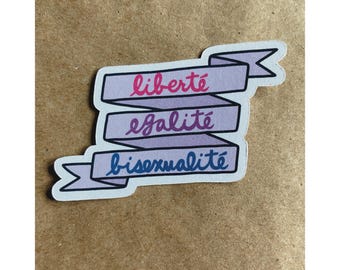 Liberté Egalité Bisexualité sticker