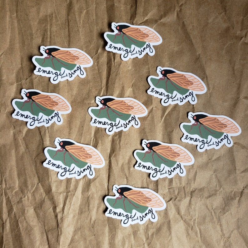 Cicada Emerge and Sing Sticker - Etsy
