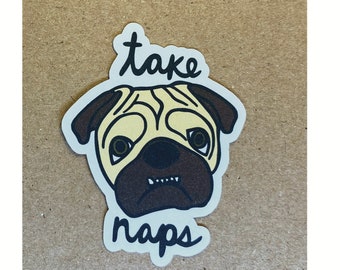 take naps dog sticker