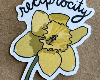 Reciprocity Daffodil sticker