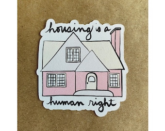 housing is a human right sticker