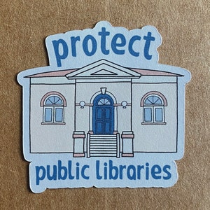 protect public libraries sticker