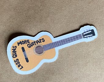 Less Guns More Guitars sticker
