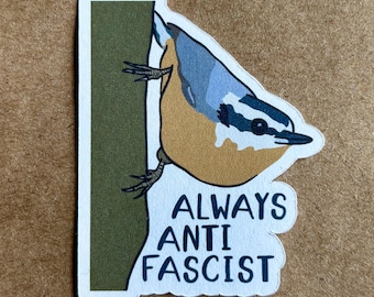 Always Anti-Fascist Bird sticker