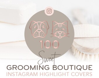 Sweet Pet Grooming Boutique - 100 Rose Gold Instagram Highlight Covers | Dog Instagram | Dog, Groomers, Pets, Pet Spa, Pet Salon, Dog Spa,