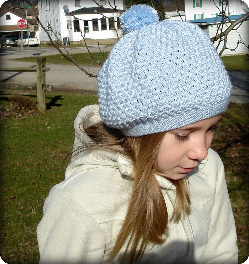 Rosamund 2 PDF Knitting Pattern Girl's Slouchy Hat / Beret Sizes Baby 6 12 Months, Children, Preteens image 3