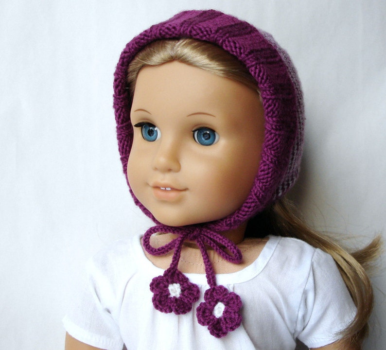 Fleur Hat PDF Knitting Pattern for 18 American Girl Dolls Doll Clothes Pattern Instant Download