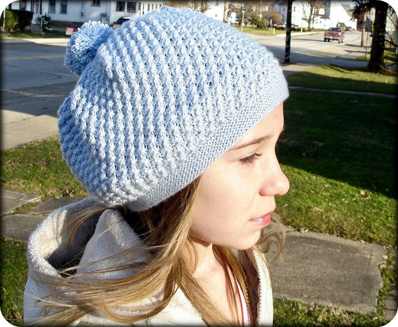 Rosamund 2 PDF Knitting Pattern Girl's Slouchy Hat / Beret Sizes Baby 6 12 Months, Children, Preteens image 2