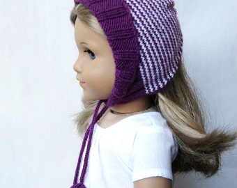 Gorro Fleur - Patrón de tejido en PDF para muñecas American Girl de 45 cm - Patrón de ropa para muñecas - Descarga instantánea