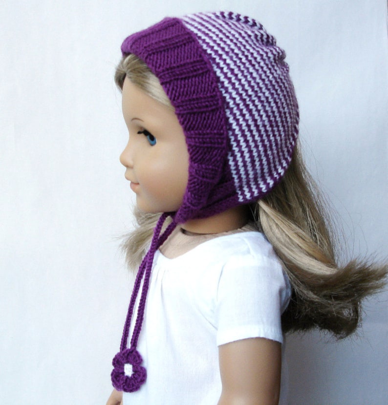 Fleur Hat PDF Knitting Pattern for 18 American Girl Dolls Doll Clothes Pattern Instant Download