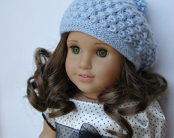 Rosamund Beret - modèle de tricot PDF pour poupées américaines de 18 po. - modèle de vêtements de poupée - téléchargement immédiat