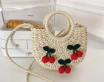 Compact Handmade knitted handbag for women at the beach