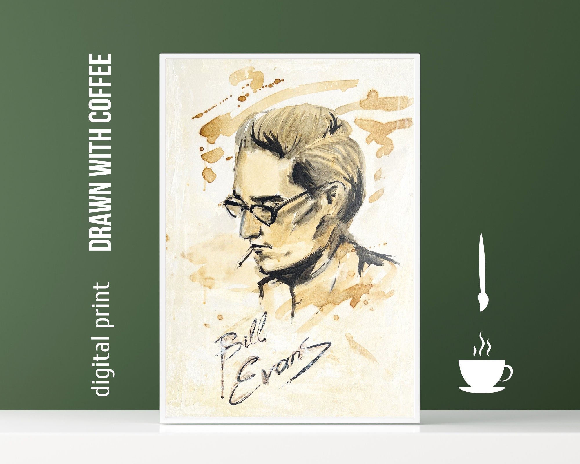 Bill evans 絵画 Bill evans poster - Etsy 日本