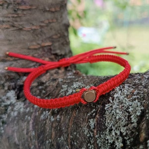 Red bracelet Red woven bracelet Red string bracelet Red rope bracelet Red bracelet Red string bracelet men Stylish bracelet with slip knot