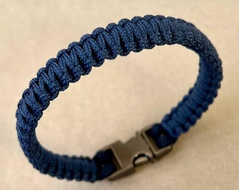 Blaues Paracord Armband für Männer – Verstellbares Paracord Armband
