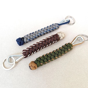 Knotted Keychain Men&#39;s paracord keychain Climbing Rope Keychains Gift for Him Knotted Keychain Paracord Keychain Сord keychain Men