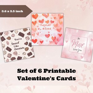 Pacchetto di biglietti di San Valentino cattolici / Set di 6 biglietti stampabili / PDF A4 / 3,64 x 3,50 pollici