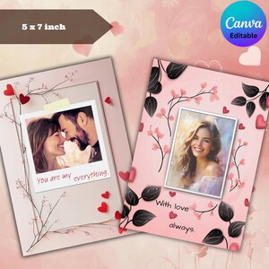 Pacchetto stampabile di biglietti di San Valentino / 9 biglietti fotografici personalizzabili / regalo personalizzato / set di San Valentino cattolico / 5 x 7 pollici