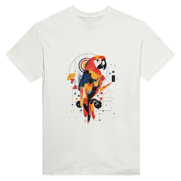 T-shirt Papagei Unisex Geometrisch