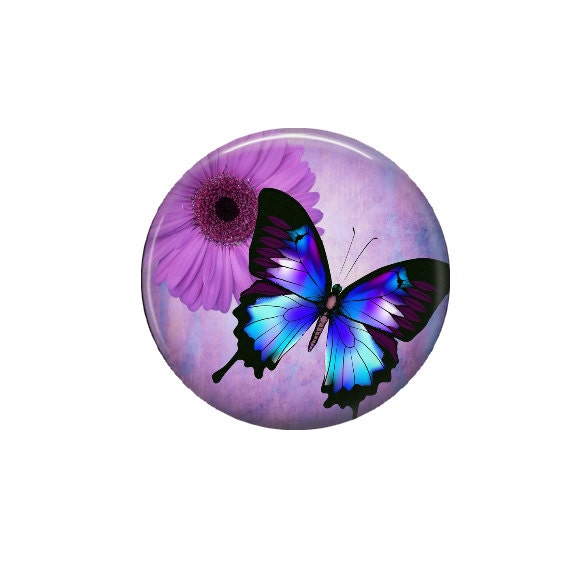 Purple Butterfly Glass Image Cabochon Choice of 12mm | Etsy