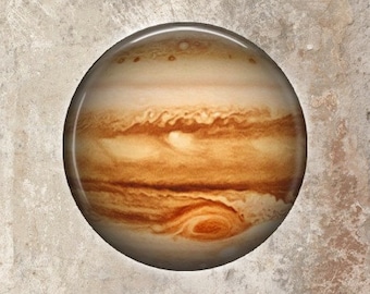 Jupiter - Glass Image Cabochon - Choice of 20mm, 25mm and 30mm Round