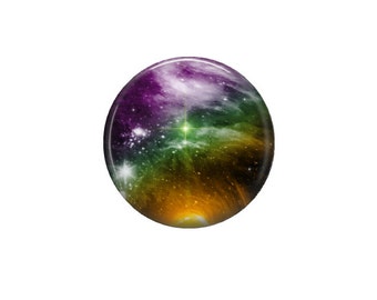 Rainbow Space - Glass Image Cabochon - Choice of 12mm, 16mm, 20mm, 25mm and 30mm Round