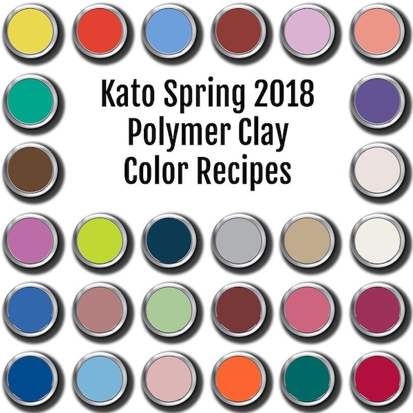 Kato Polymer Clay Color Recipes for Spring Summer 2018