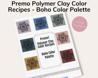 Premo Polymer Clay Color Recipes - Boho Color Palette