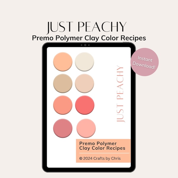 Just Peachy Color Palette - Premo Polymer Clay Color Recipes