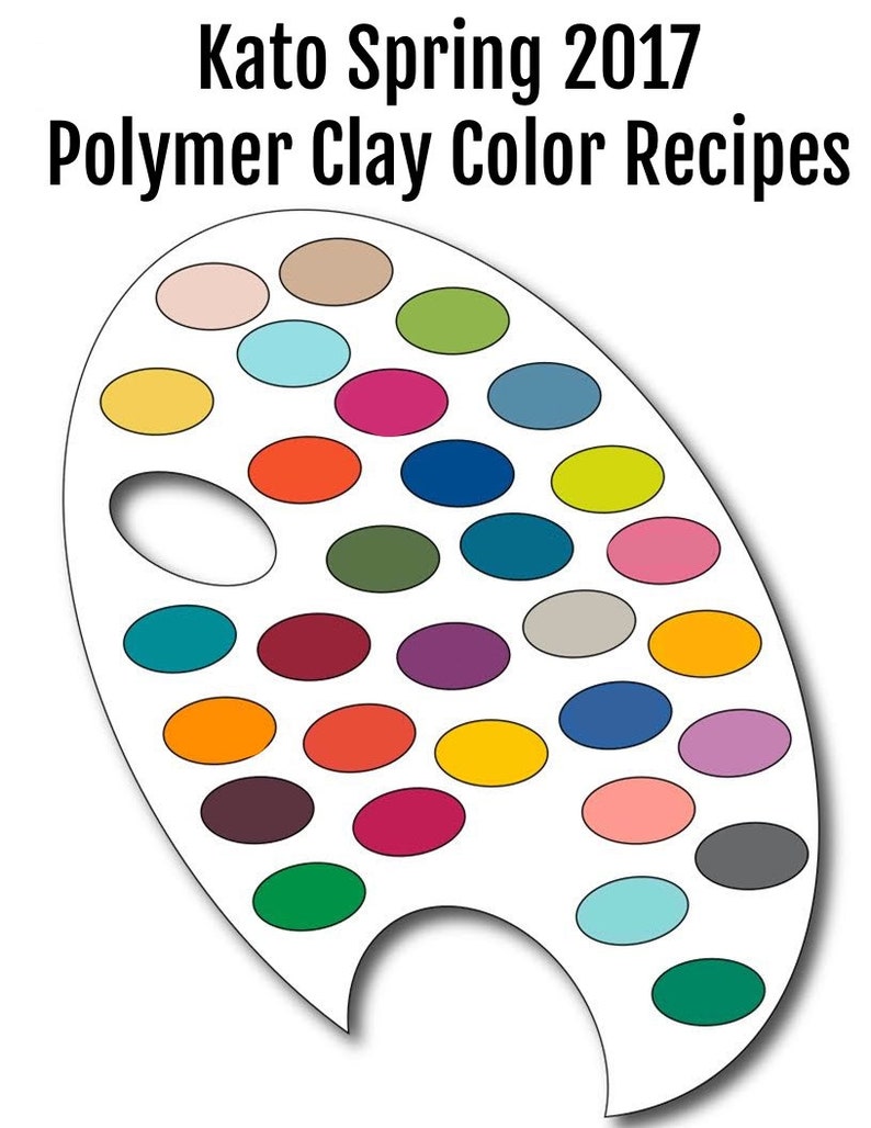 Kato Polyclay Polymer Clay Color Mixing Recipe Ebook for Etsy